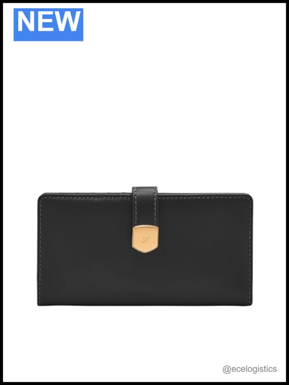 Genuine Leather Bi-Fold Wallet with 12 Card Slots, Snap Closure